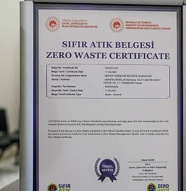 Yenişehir’in bütüncül atık sistemi tescillendi
