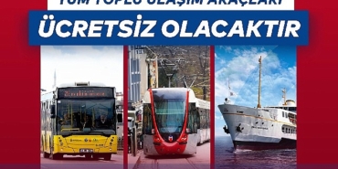 6 Ekim'de toplu ulaşım ücretsiz